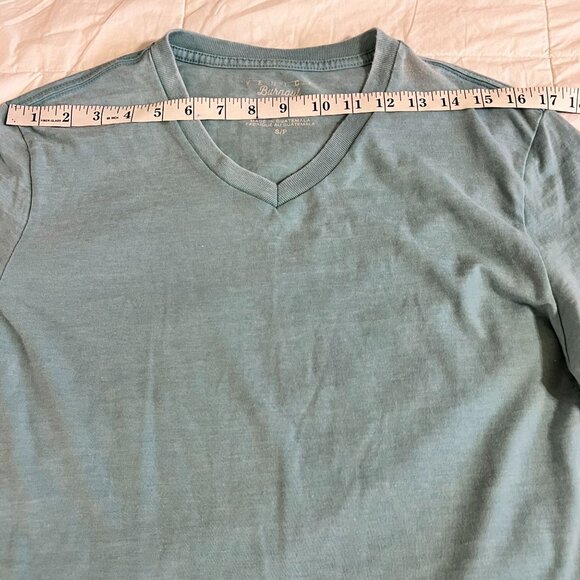 Lucky Brand Shirt Mens S/P Green Venice Burnout V neck Short Sleeves - Picture 3 of 8